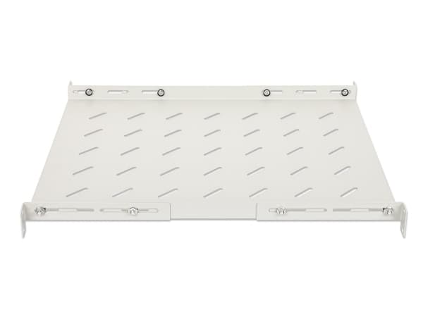 Intellinet 714099, Hylla till rackskåp, Vit, Stål, 20 kg, 1U, 48,3 cm (19")