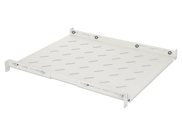 Intellinet 714099, Hylla till rackskåp, Vit, Stål, 20 kg, 1U, 48,3 cm (19")