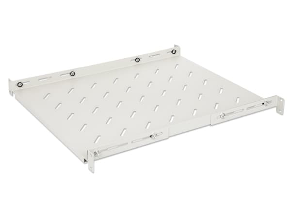 Intellinet 714099, Hylla till rackskåp, Vit, Stål, 20 kg, 1U, 48,3 cm (19")