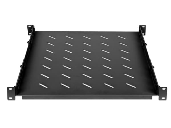 Intellinet 714112, Hylla till rackskåp, Vit, Stål, 20 kg, 1U, 48,3 cm (19")