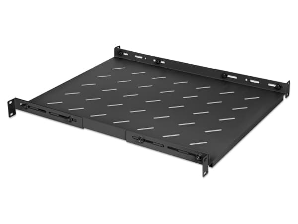 Intellinet 714112, Hylla till rackskåp, Vit, Stål, 20 kg, 1U, 48,3 cm (19")