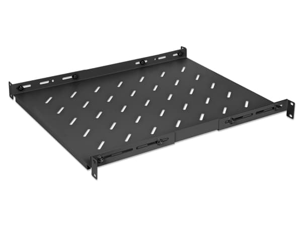 Intellinet 714112, Hylla till rackskåp, Vit, Stål, 20 kg, 1U, 48,3 cm (19")