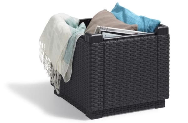 Allibert Cube pouf, Torg, Grå, 420 mm, 420 mm, 390 mm