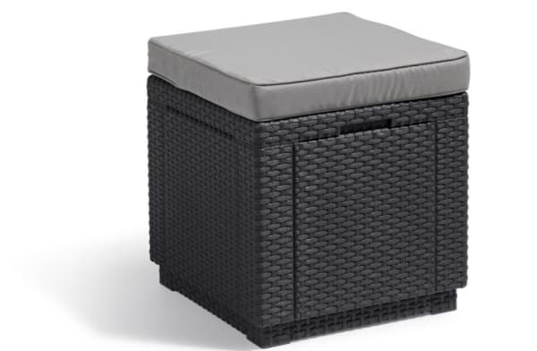 Allibert Cube pouf, Torg, Grå, 420 mm, 420 mm, 390 mm