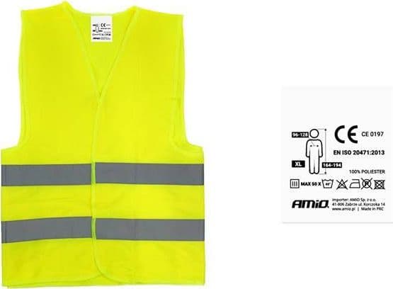 AMiO Gul SV-01 certifierad varningsväst