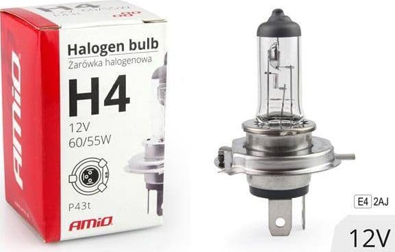 AMiO Halogenpære H4 12V 60/55W filter UV (E4)