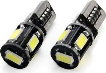 AMiO LED-pærer CANBUS 5SMD 5730 T10 (W5W) Hvit