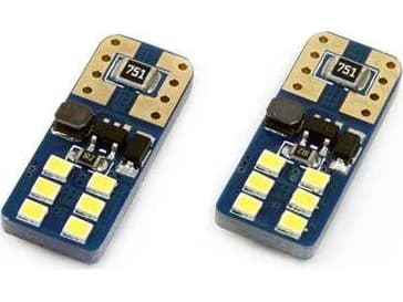 AMiO LED CANBUS 12SMD UltraBright 2016 T10e (W5W) White 12V/24V