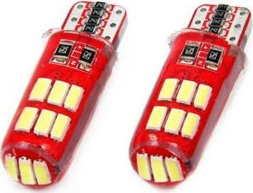 AMiO LED CANBUS 15SMD 4014 T10e (W5W) SILCA Hvit 12V
