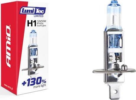 AMiO Halogenpære H1 12V 55W LumiTec LIMITED +130 %