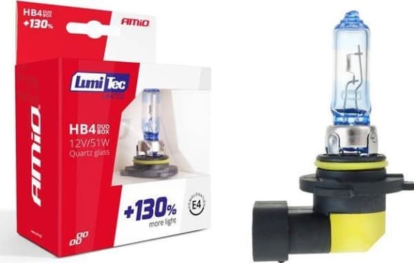 AMiO halogenpærer HB4 12V 51W LumiTec LIMITED +130% DUO BOX
