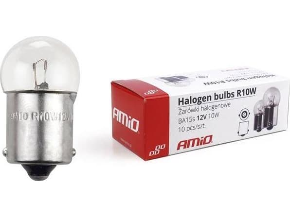 AMiO Halogenpærer R10W BA15s 12V 10W 10 stk.