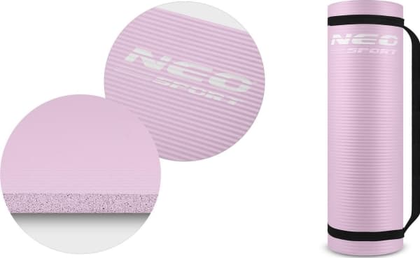 Neo-Sport Treningsmatte NS-922 183 cm x 60 cm x 1 cm rosa