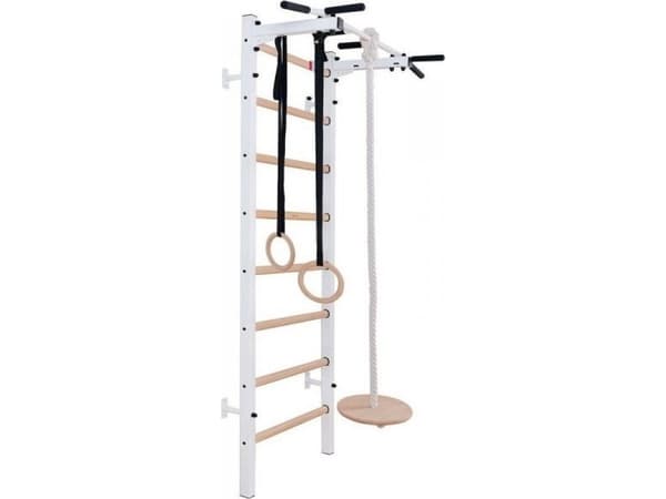 BenchK Gymnastikstege i trä-metall med trästång och tillbehör BenchK 222W