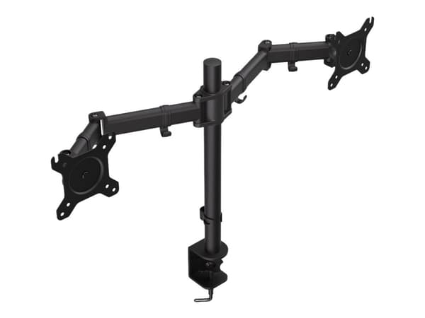 Endorfy Atlas Double - jalusta - 2 LCD-näytölle - metalli - musta - näytön koko: enintään 27" - pöytäasennettava