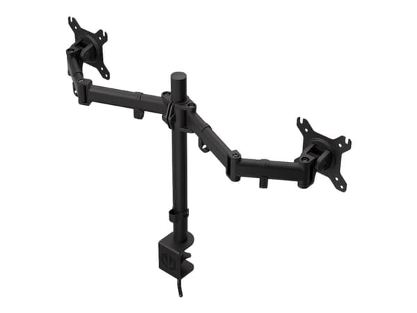 Endorfy Atlas Double - jalusta - 2 LCD-näytölle - metalli - musta - näytön koko: enintään 27" - pöytäasennettava