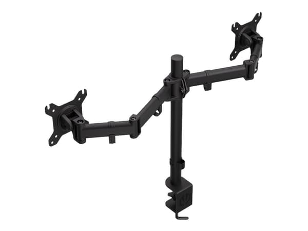 Endorfy Atlas Double - jalusta - 2 LCD-näytölle - metalli - musta - näytön koko: enintään 27" - pöytäasennettava