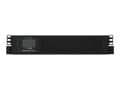 Miniatyrbilde 1 av 5: Online USV X2000R - UPS (kan monteres i rack) - AC 230 V - 2000 watt - 2000 VA - 9 Ah - RS-232, USB - utgangskontakter: 8 - 2U - 19"