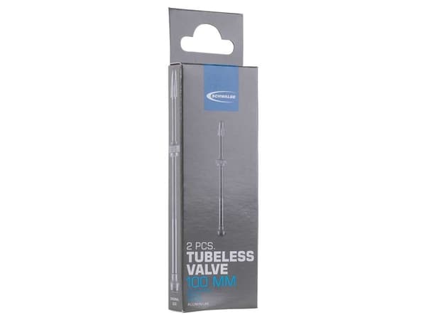 Schwalbe Schwalb slangeløs ventil, 100 mm (svart, sett med 2)