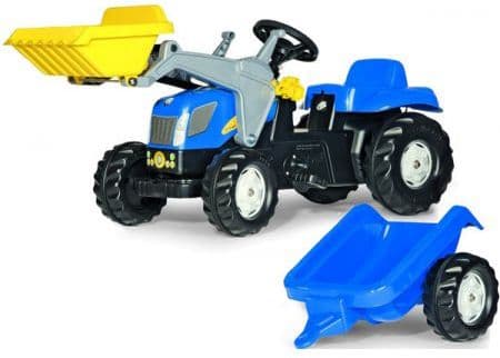 rolly toys rollyKid New Holland T 7040, 2,5 År, 4 hjul, Svart, Blå, Grå, Gul