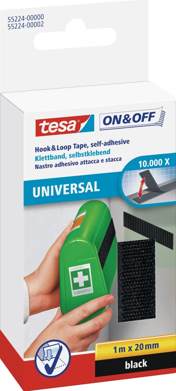 Tesa On & Off - Monteringsklæbemiddel - 2 cm x 1 m - lajiteltu