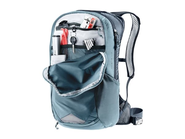 Deuter Race Air 14+3, Yläreuna, Pyöräily, Vuorikiipeily, Sininen, Unisex, 100 D, Sivutasku
