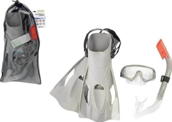 Bestway Diving Grey Mask, Finns, Snorkel 25020