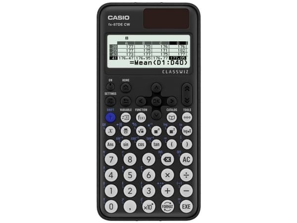 Casio ClassWiz, Lomme, Vitenskaplig, 12 sifre, Batteri, Sort