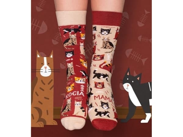 Nadwyraz.com Långa strumpor Cat mama 35-38