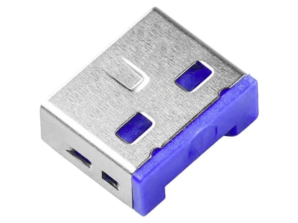 Smartkeeper UL03P2DB, Portin lukitsin, USB A-tyyppi, Sininen, Muovi, 100 kpl, Muovipussi
