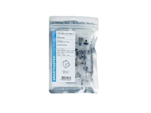 Smartkeeper NC03P1DB, Portblockerare, RJ-45, Blå, 12 styck, Polypåse, 130 mm