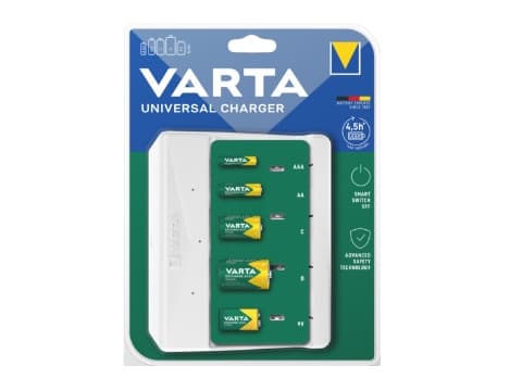 Varta Universal - 4,5 t batterilader - (for 4xAA/AAA/C/D, 1x9V) (24 pin USB-C)