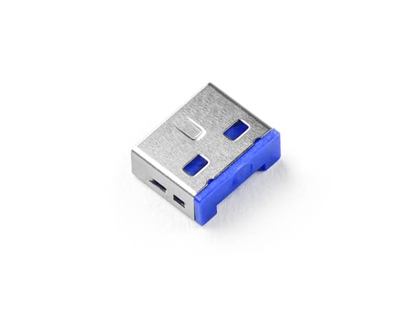Smartkeeper UL03PKDB, Portblockerare + nyckel, USB Type-A, Blå, 6 styck, Polypåse, 12,3 mm