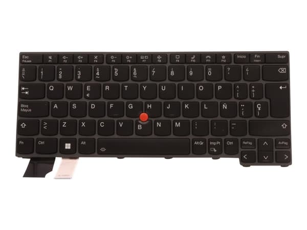 Lite-On - Erstatningstastatur for bærbar PC - med Trackpoint - bakbelysning - Spansk - svart - for ThinkPad L13 Gen 3; L13 Yoga Gen 3; X13 Gen 3