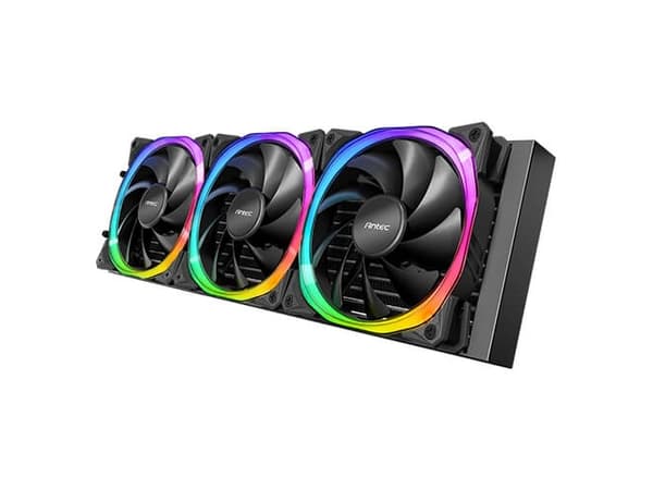 Antec VORTEX 360 ARGB, All-in-one-nesteenjäähdytin, 57,93 cfm, Musta