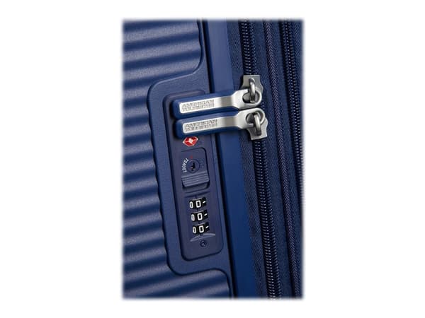 American Tourister Soundbox Spinner Expandable - Spinner 67 cm - hardside - polypropylen - midnatt, marine