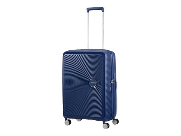 American Tourister Soundbox Spinner Expandable - Spinner 67 cm - hardside - polypropylen - midnatt, marine