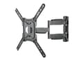 Miniatyrbilde 4 av 5: DELTACO ARM-1205 - Monteringssett (fast veggfeste) - full bevegelse - for flatt panel / buet LCD-skjerm - 3-veis - svart - skjermstørrelse: 23"-55"