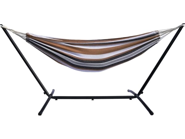 Gear4U Hammock - Earth, Upphängningsbar hängmatta, 125 kg, 1 personer, Bomull, Svart, Brun, Grå, Vit, 3000 mm