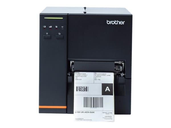 Brother TJ-4020TN - Etikettskriver - direktetermisk / termisk overføring - Rull (12 cm) - 203 dpi - inntil 254 mm/sek - LAN, seriell, USB-vert, USB 2