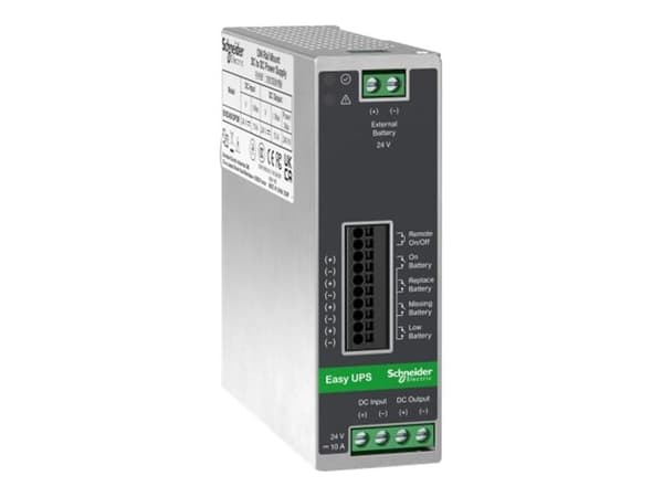 APC Din Rail Mount Switch Power Supply Battery Back Up 24V DC 10A, 0,24 kVA, 240 W, 21,6 V, 28,6 V, 24 V, 24 V