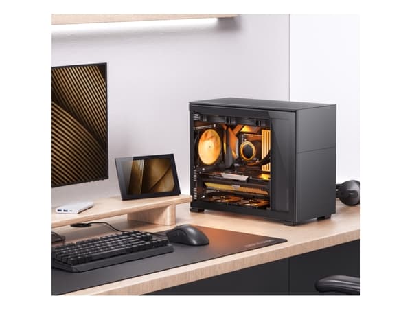Jonsbo D31 STD, Midi Tower, PC, Musta, DTX, ITX, mikro ATX, Terästä, Pelaaminen