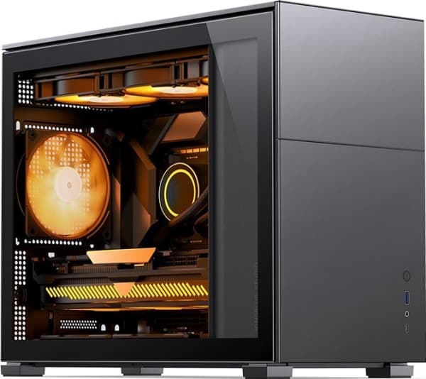 Jonsbo D31 STD, Midi Tower, PC, Musta, DTX, ITX, mikro ATX, Terästä, Pelaaminen