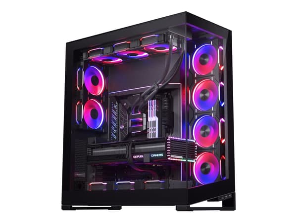 Phanteks NV7 - FT - utvidet ATX (E-ATX) - sidepanel med vindu (herdet glass) - ingen strømforsyning (ATX) - atlasksort - USB/lyd