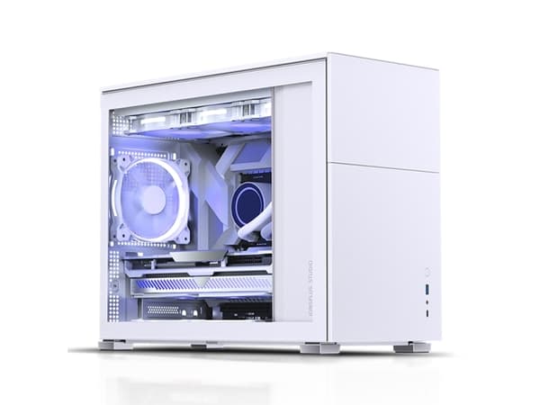 Jonsbo D31 - - sidepanel med vindu - USB/lyd Hvit