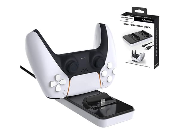SuBsonic Dual Charging Dock - Ladestasjon - 2 utgangskontakter (2 x USB-C) - for Sony DualSense