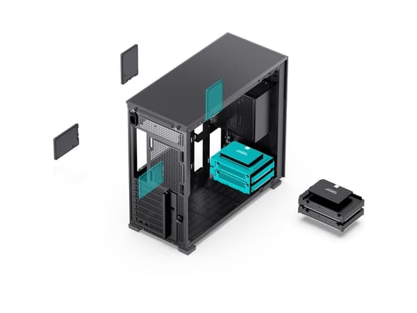 Jonsbo D41 STD - - genomskinlig sidopanel - USB/ljud