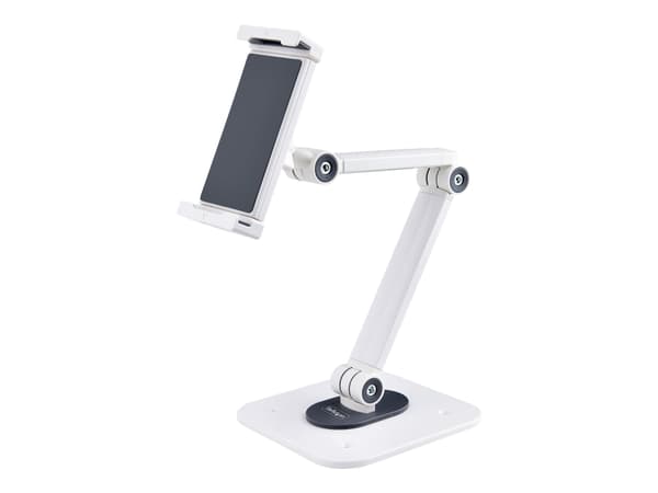 StarTech.com Adjustable Tablet Stand for Desk, Desk/Wall Mountable, Supports Up to 2.2lb, Universal Tablet Stand Holder for Desk, Articulating Tablet