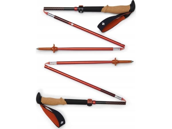 Black Diamond trekking poles Pursuit FLZ M/L, fitness device (black/red, 1 pair, 125-140 cm)