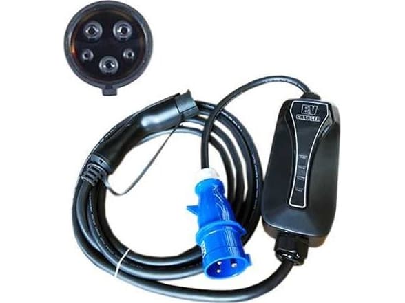 Hismart Elektrisk bærbar lader Type 1 - CEE, 6-32A, 7,2kW, 1-fase, 5m
